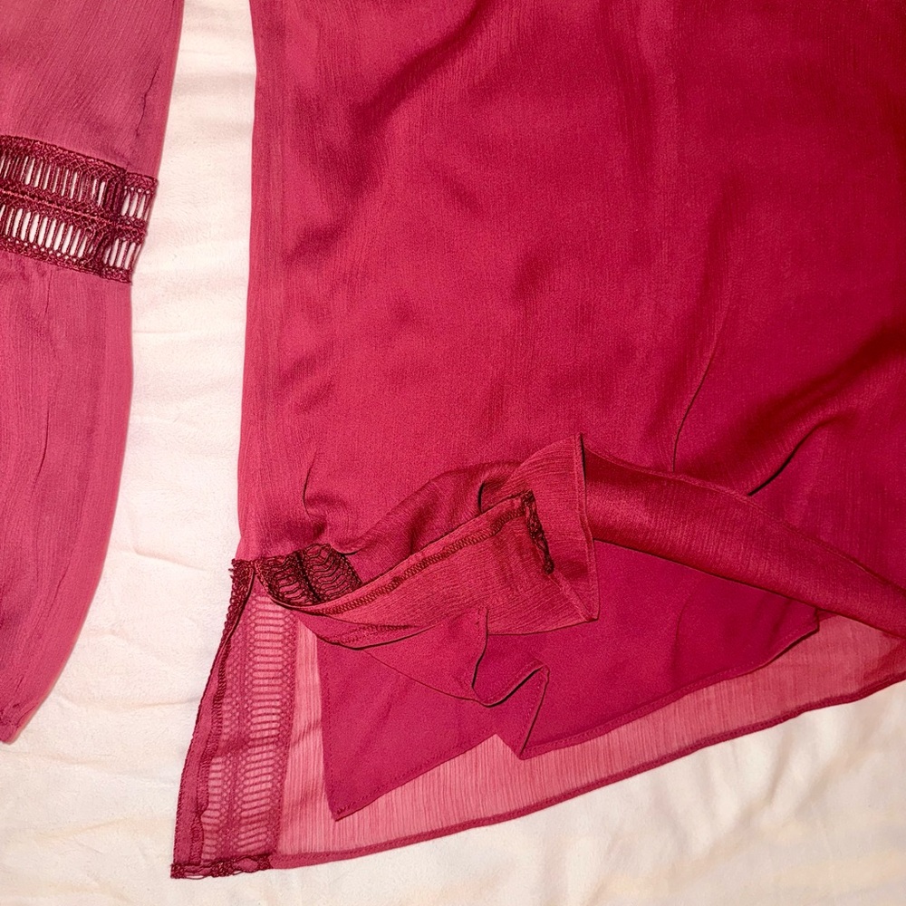 White House Black Market Burgundy-red Blouse, brand new with tag - Picture 7 of 7